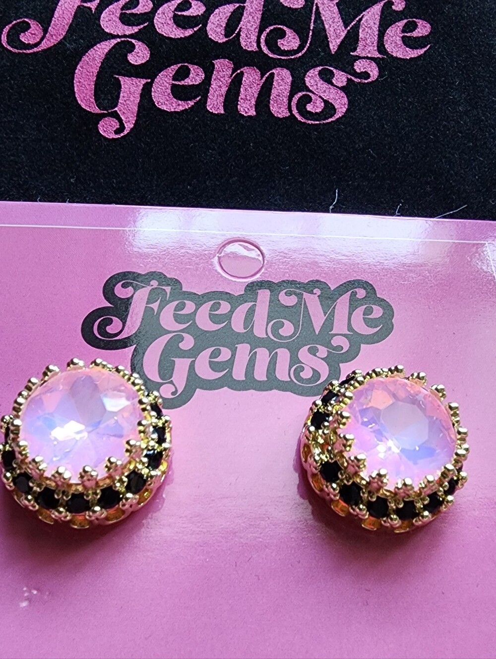 Feed Me Gems | NWT | Pink Eclipse Queen Stud Earrings